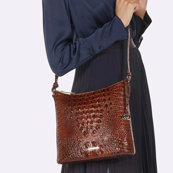 NWT ✅ Brahmin KATIE BLACK ROCKAWAY Leather Crossbody Bag ⭐NWT, COA, DUST BAG - Picture 4 of 11